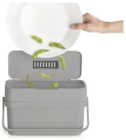 Recipient pentru deșeuri compostabile gri 4 l Duo – Joseph Joseph