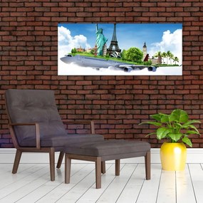 Tablou - Călătorie în jurul lumii (120x50 cm)
