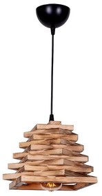 Lustra Zeyra Natur-Negru 20x20x65 cm