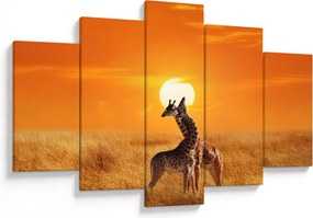 Tablou - Girafe în Parcul Național Serengeti (150x105 cm)