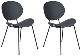Set 2 buc scaune de sufragerie Sarrah (negru) . 1075889