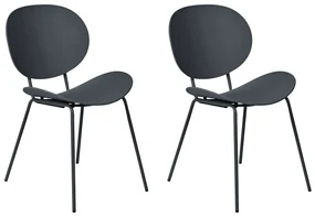 Set 2 buc scaune de sufragerie Sarrah (negru) . 1075889