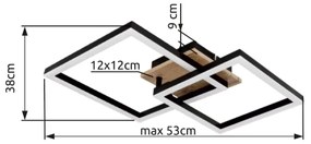 Plafonieră LED Globo 67284-18 BARD LED/18W/230V