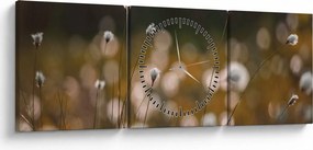 Tablou - Pajiște cu iarbă de cozonac N⁰2 (cu ceas) (90x30 cm)