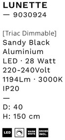Lustra suspendata LED design circular LUNETTE 40cm NVL-9030924
