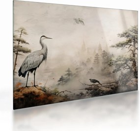 Tablou pe sticlă - Desen animat peisaj (70x50 cm)