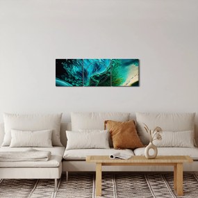 Tablou - Fundalul abstract (cu ceas) (90x30 cm)