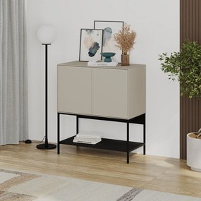 Dulap negru/crem 80x90x40 cm Amira – Marckeric