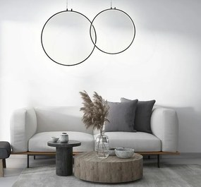 Lustra design inelar LED Ring 80 negru