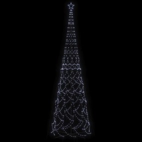 Brad de Craciun conic, 3000 LED-uri, alb rece, 230x800 cm Alb rece, 800 x 230 cm, Becuri LED in forma zigzag, 1
