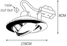 Spot încastrat inteligent din oțel, înclinabil, cu Wifi GU10 - Cisco