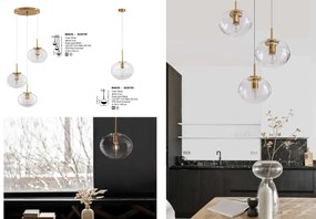 Lustra cu 3 pendule design modern MAEVE