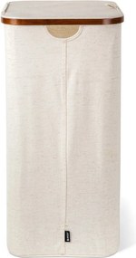 Coș de rufe crem din material textil Bamboo/Linen – Bigso
