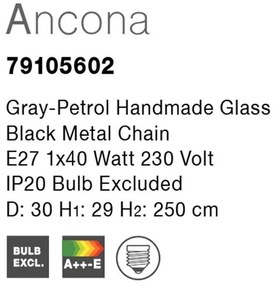 Pendul design decorativ Ancona gri