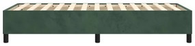 Cadru de pat box spring, verde inchis, 90x200 cm, catifea Verde inchis, 35 cm, 90 x 200 cm