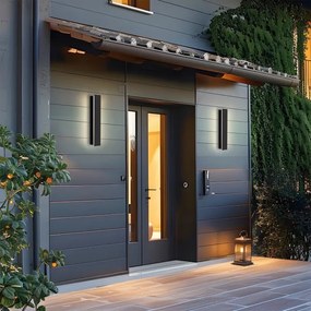 Brilagi - Aplica de exterior LINEAR LED, 8W, 230V, 4000K, IP65, negru