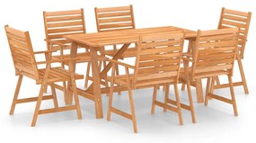 3057845 vidaXL Set mobilier de grădină, 7 piese, lemn masiv de acacia