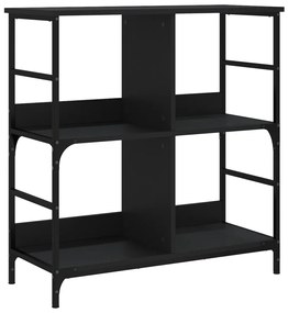 835244 vidaXL Bibliotecă, negru, 78,5x33x82 cm, lemn prelucrat