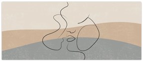 Tablou - Sărut de linie de artă (120x50 cm)
