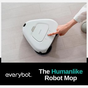 Robot curatare podele Everybot TS300, 27W, 300 ml, Umeda/uscata, Autonomie pana la 200 min, 6 moduri, Senzor anti-cadere/coliziune, Alb