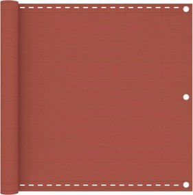 vidaXL Paravan de balcon, cărămiziu, 90x300 cm, HDPE