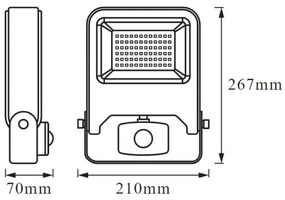 Ledvance - LED Proiector cu senzor ENDURA LED/50W/230V IP44