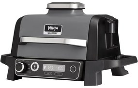 Gratar electric Ninja OG701EU, 2400W, Pana la 260C, Acoperire interna amina ceramica, Woodfire, Gri