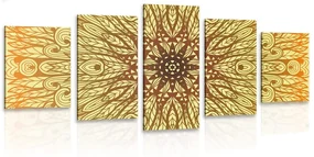 Tablou 5-piese ornament etnic unic