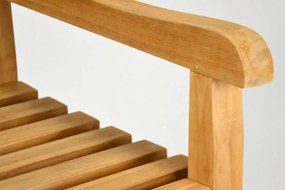 Bancă de grădină din lemn DIVERO - lemn de tec netratat - 12