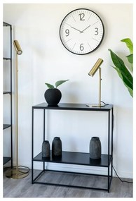 Masă consolă neagră cu blat negru 80x36 cm Vita – House Nordic
