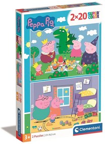 Purcelușa Peppa Dragon Puzzle Clementoni 2x20 piese