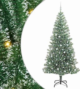 vidaXL Pom de Crăciun artificial cu zăpadă imitată și lumină LED