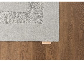 Covor gri deschis din lână 133x190 cm Morphic Rocca – Agnella