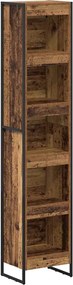 vidaXL Dulap pentru cărți Lemn Vechi 80 x 30 x 155 cm Lemn compozit