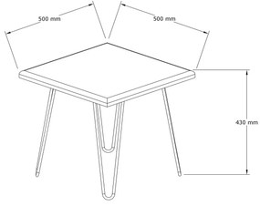 Măsuță de cafea Nukone (nuc + negru). 1093195