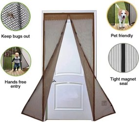 Zaparkorun Plasă cu închidere automată pentru uși - 210 x 98 cm