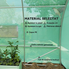 Outsunny Sera de Gradina sera Tunel sera pentru Cultivare Plantelor, legumelor, fructelor din PE | Aosom Romania