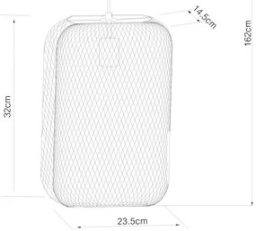 Lustră pe cablu MESH 1xE27/60W/230V neagră Lucide 78392/01/30