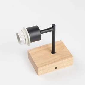Brilagi - Lampă de perete BOBO WOOD 1xE27/25W/230V stejar/negru/roz
