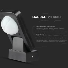 Senzor de mișcare cu infraroșu de exterior 360° 1000W/230V IP65 negru