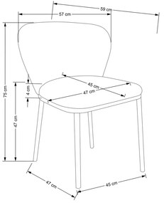 Scaun de bucaterie Orson, crem