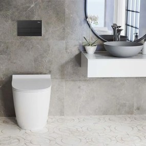 Cadru WC incastrat K011A-Q Rea cu buton T negru