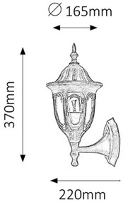 Rabalux 8372 - Corp de iluminat perete exterior MILANO 1xE27/60W/230V