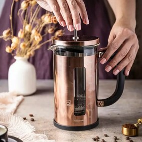 Presă francezа pentru cafea/ceai Klausberg KB 7740, 1 l, Sticlа borosilicatа, Oтel inoxidabil, Cupru