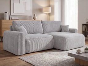 Coltar extensibil reversibil NORDEN TILIA 250x140 cm, gri deschis