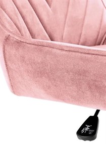 Scaun de birou Rico velvet roz H91 cm