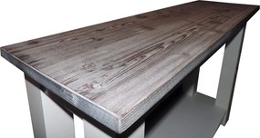 Masă lemn masiv alb perete /Maro, 120 × 35 × 78 cm