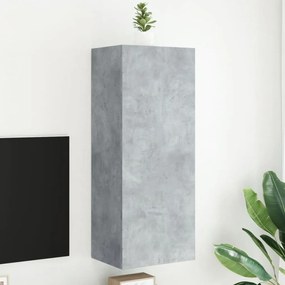 836934 vidaXL Comodă TV de perete, gri beton, 40,5x30x102 cm, lemn prelucrat
