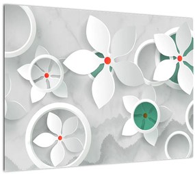 Tablou abstracției florale (70x50 cm)