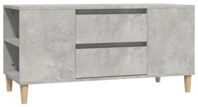 819600 vidaXL Comodă TV, gri beton, 102x44,5x50 cm, lemn prelucrat